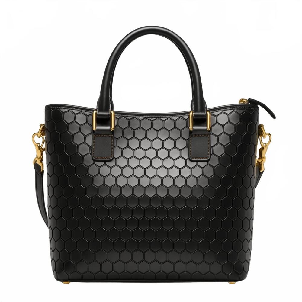 NEW ROSSARIO GEORGE women's signature honey handbag in black